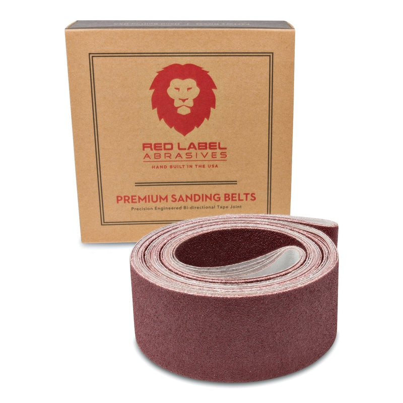 Red Label Abrasives 2 X 72 Inch 60 Grit Flexible Aluminum Oxide Multipurpose Sanding Belts, 6 Pack