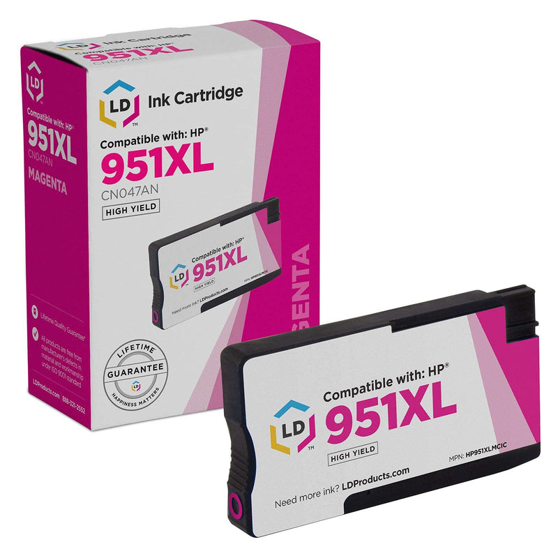 LD Compatible Ink Cartridge Replacement for HP 951XL CN047AN High Yield (Magenta)