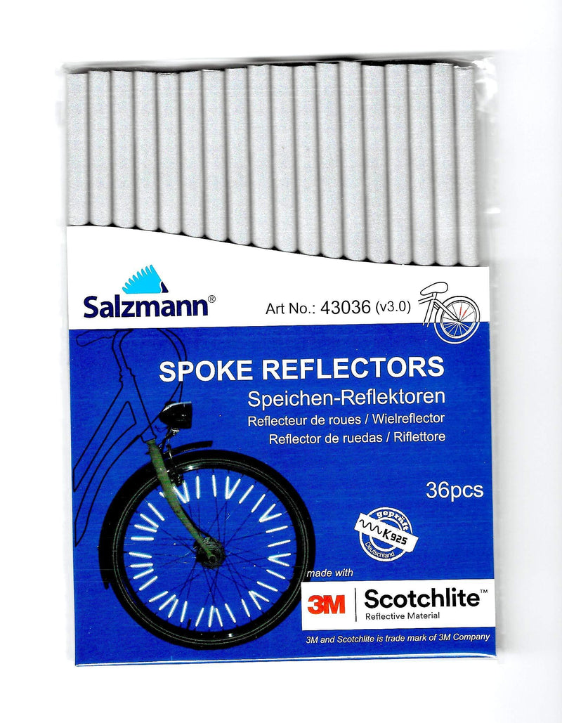 Salzmann 3M Spoke Reflectors, Made with 3M Scotchlite, Patented Spoke reflectors for Bikes (36 Pieces) (36 Pieces)