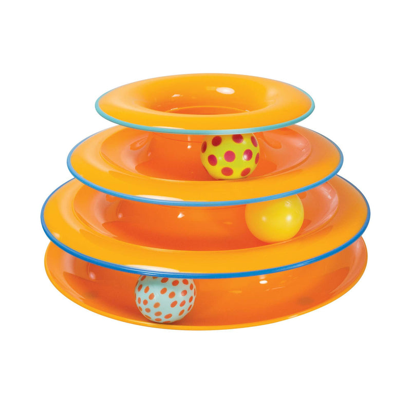 Petstages Cat Tracks Cat Toy - Fun Levels of Interactive Play - Circle Track with Moving Balls Satisfies Kitty’s Hunting, Chasing and Exercising Needs Tower Of Tracks