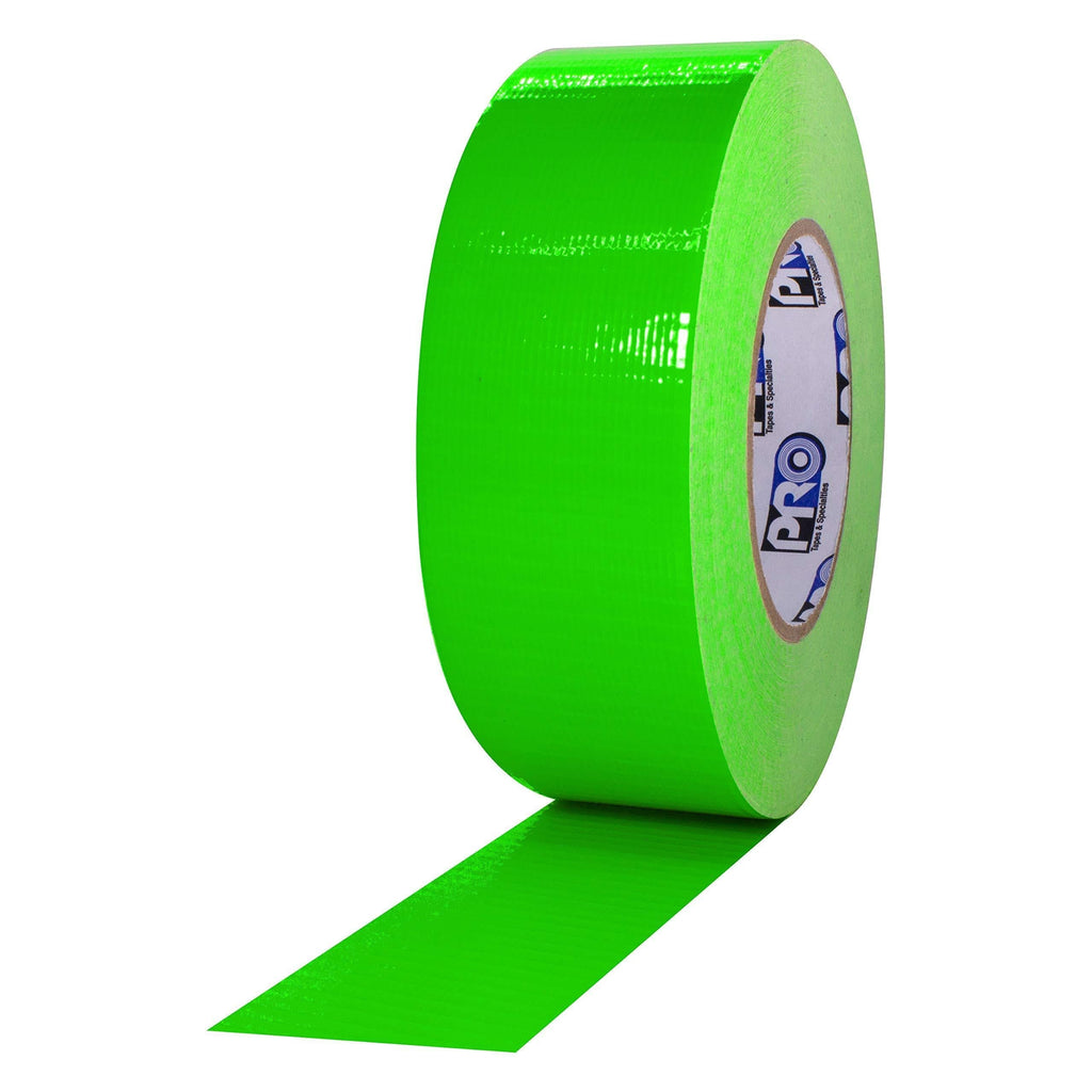 ProTapes Pro Duct 139 PE-Coated Cloth Fluorescent Specialty Grade Duct Tape, 60 yds Length x 2" Width, Fluorescent Green (Pack of 1)