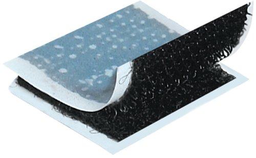 Tape Logic Rubber Based Precut Square, 1" L x 1" W, Black, Case of 200 (HLT186)