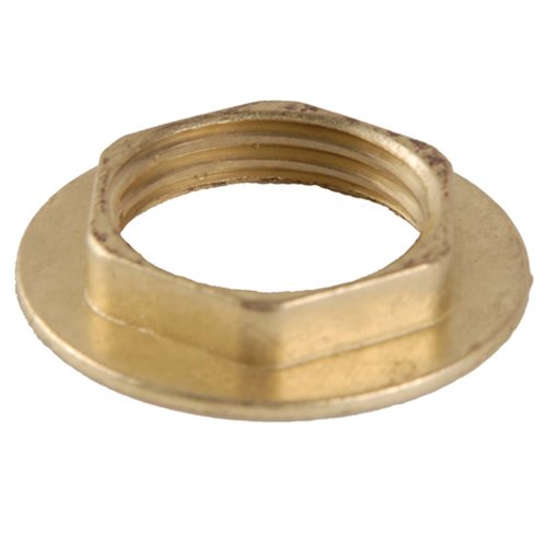 Basin Faucet Brass Metal Lock Nut, 1/2 Inch IPS, Pack of 10, Polished Brass