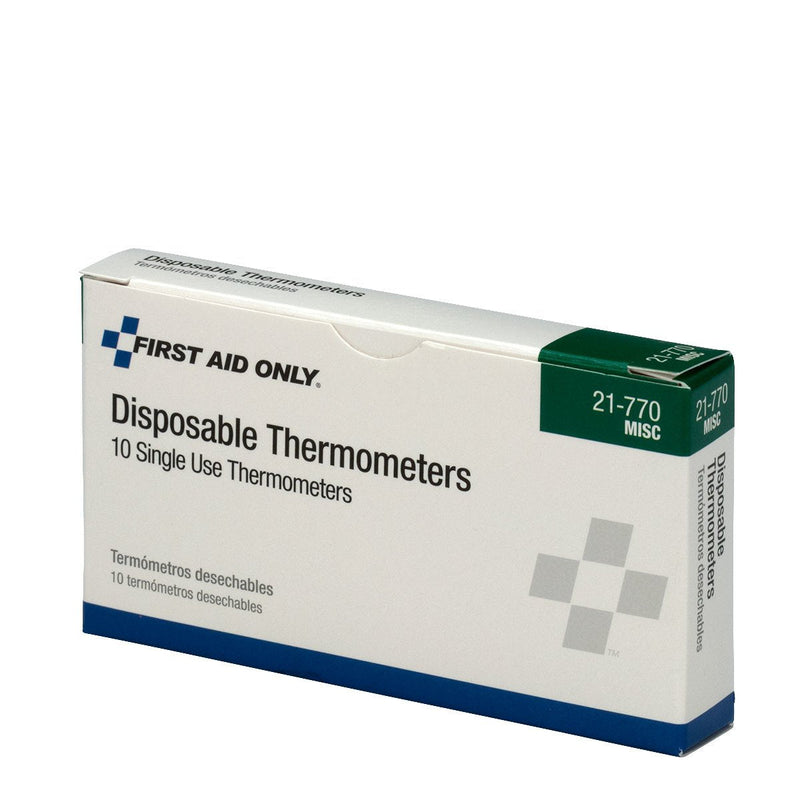 Pac-Kit by First Aid Only 21-770 Disposable Thermometer (Box of 10) 10 Count (Pack of 1)