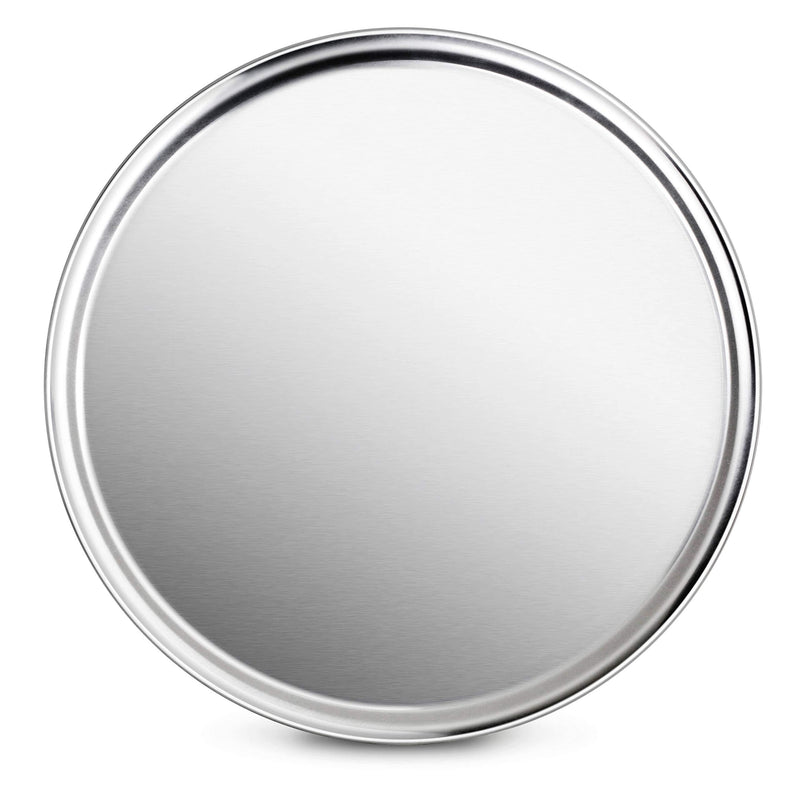 New Star Foodservice 50776 Pizza Pan/Tray, Wide Rim, Aluminum, 18 Inch Silver 18-Inch