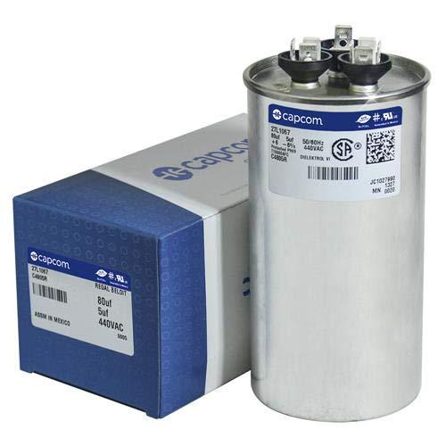 27L1067 - 80 + 5 uf MFD 440 Volt VAC - GE Round Dual Run Capacitor Upgrade