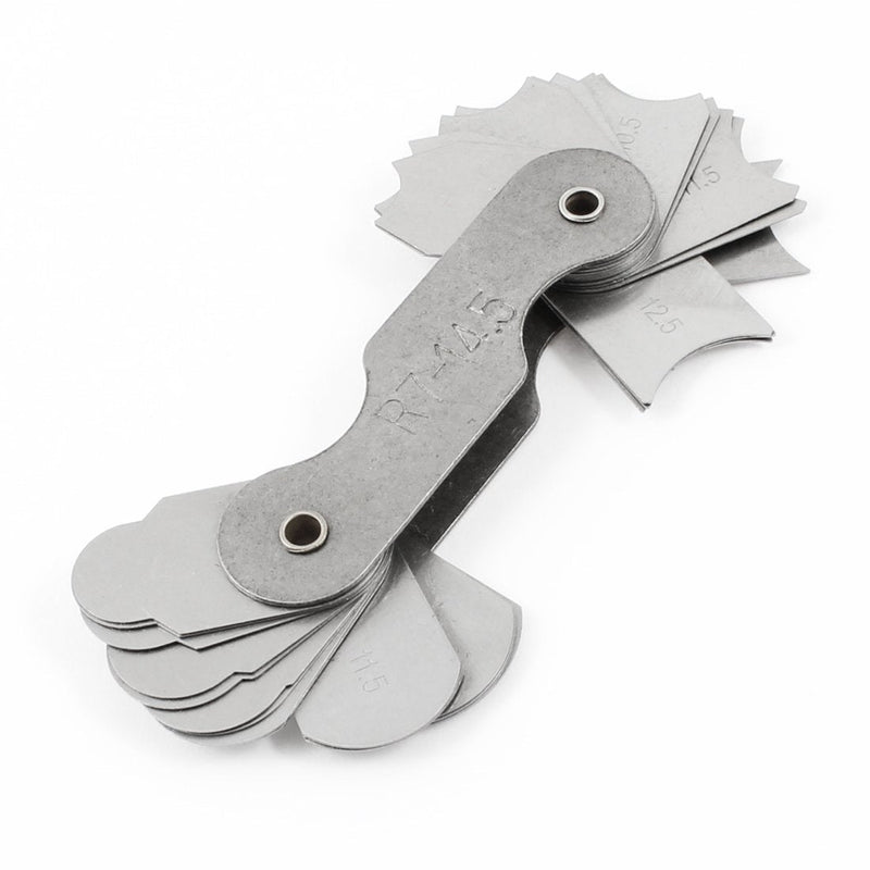 uxcell Radius Gauge Set 32 Plates R7-14.5mm Metric Radius Fillet Gauge, Portable Measuring Tool