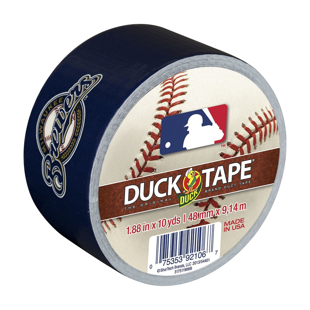 Duck FBA Milwaukee Brewers, Single Roll Brand 240750 MLB Team Logo Duct Tape, 1.88-Inch by 10-Yard, 1-Pack