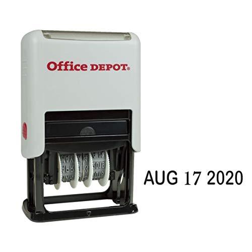 Office Depot Self-Inking Dater with Extra Pad, Black Ink, 032534