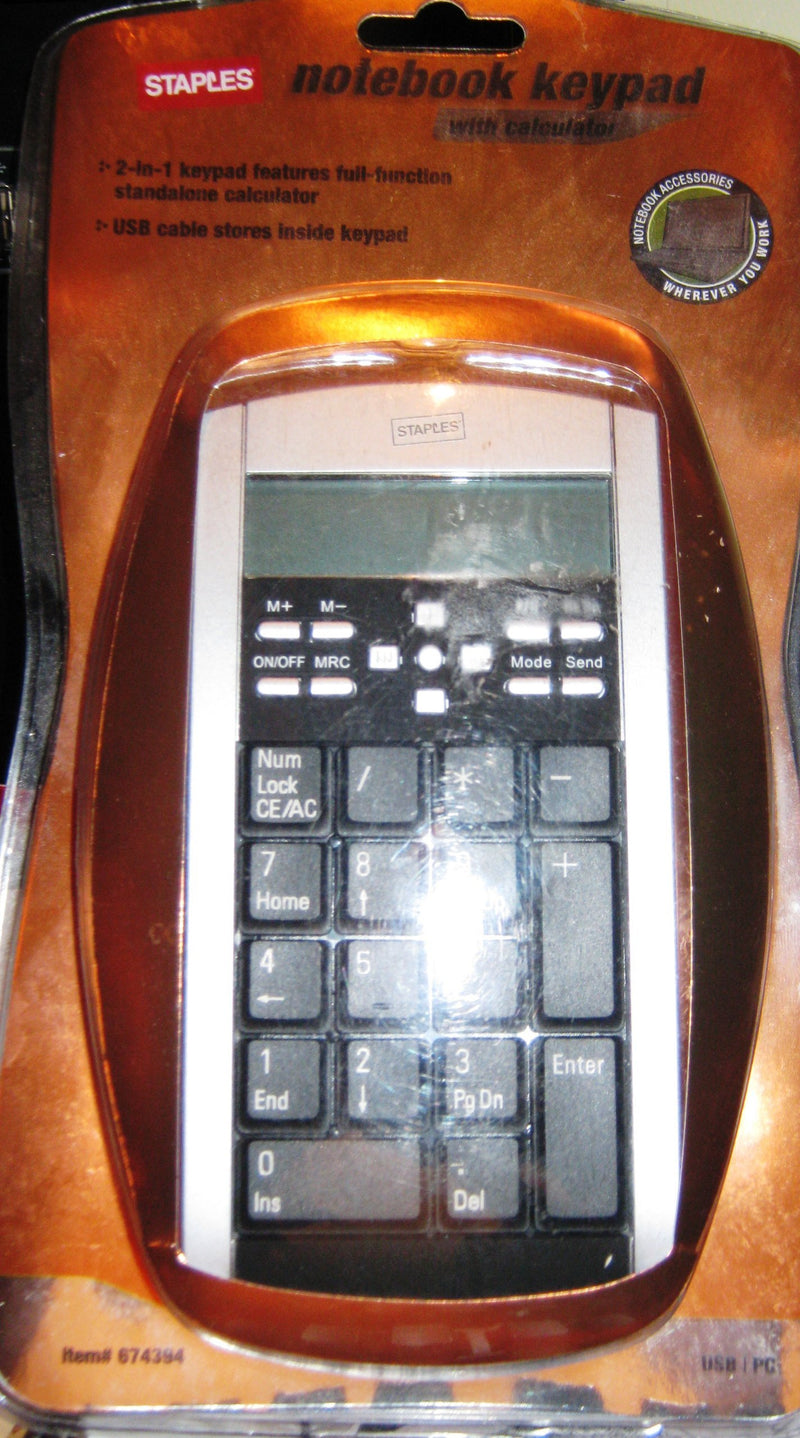 Notebook Keypad with Calculator (Staples Brand)