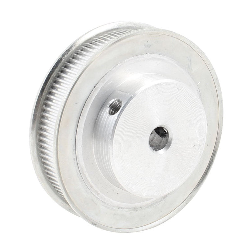 uxcell Silver Tone Aluminum Alloy 100 Teeth 8mm Pilot Bore Screwed Timing Pulley