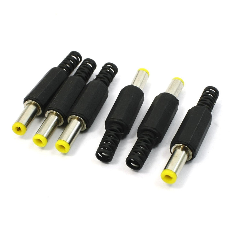 uxcell 5.5x2.5mm DC Male Connector Jack Solder Adapter DIY DC Barrel Connectors Replacement 6pcs