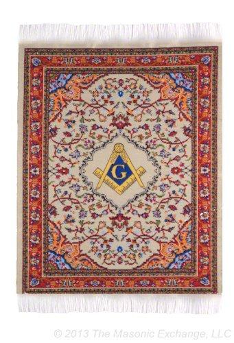 Square & Compass Beige Carpet Masonic Mouse Pad