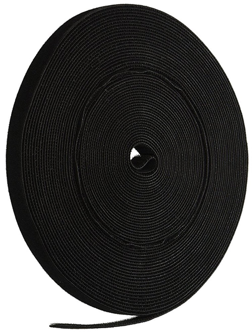 iMBAPrice Cable Fastening Tape - 0.75 inch Single Wrap Hook & Loop (75 feet) 25 Yards/Roll - Black