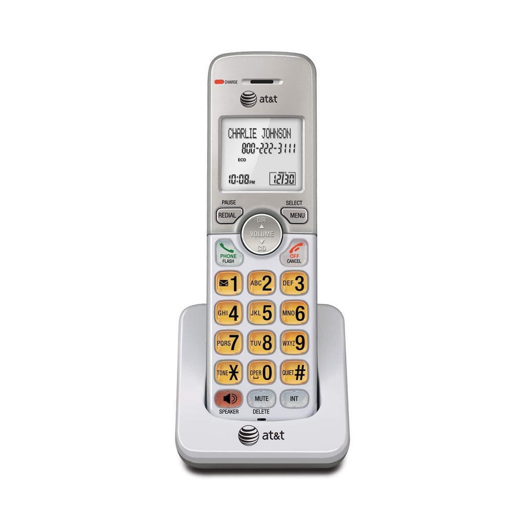 AT&T EL50003 Accessory Cordless Handset, White | Requires AT&T EL52103, EL52203, EL52253,EL52303, EL52353, EL52403, or EL52503 to Operate, Silver, 6.90 x 3.00 x 3.40 inches