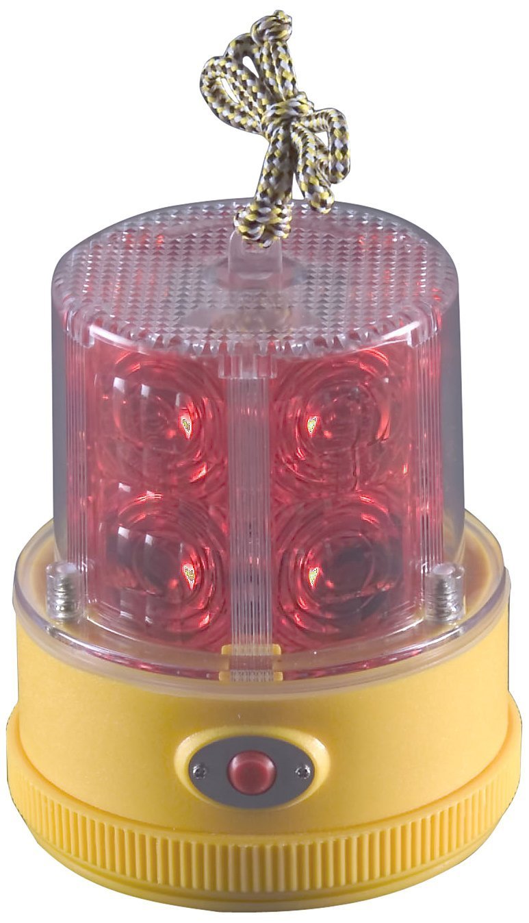 North American Signal PSLM2-R LED Personal Safety Warning Light with Magnetic Mount, Battery Operated, Red
