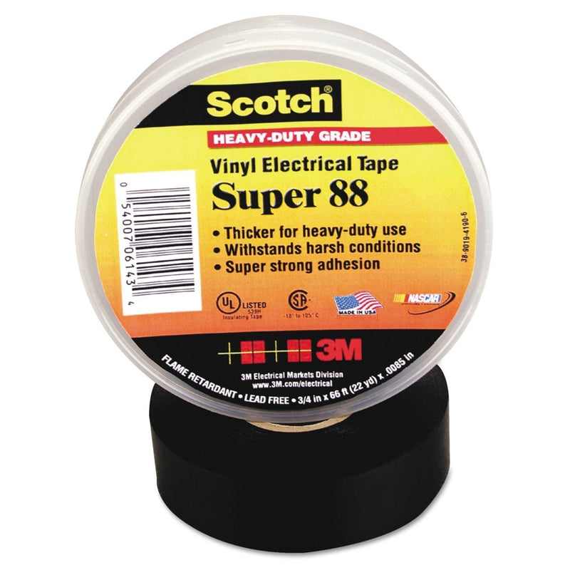 3M 06143 Scotch 88 Super Vinyl Electrical Tape, 3/4-Inch x 66ft