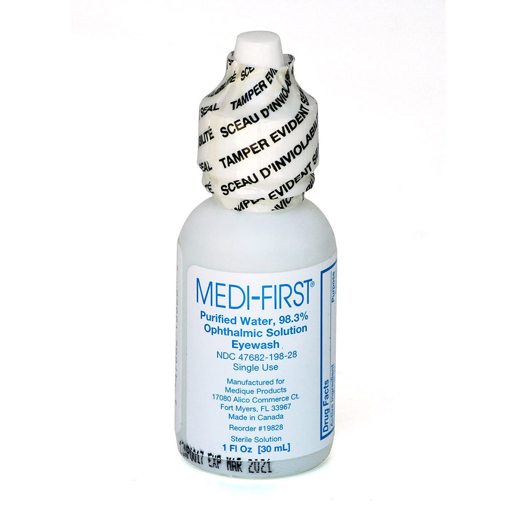 Medique Medi-First Eyewash, Eye Rinse and Protection, First Aid Supplies, 1 Oz, clear (19828)