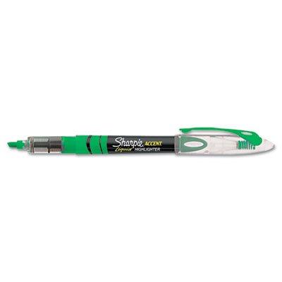 Sharpie Accent Liquid Pen Style Highlighter, Chisel Tip, Fluorescent Green, Dozen