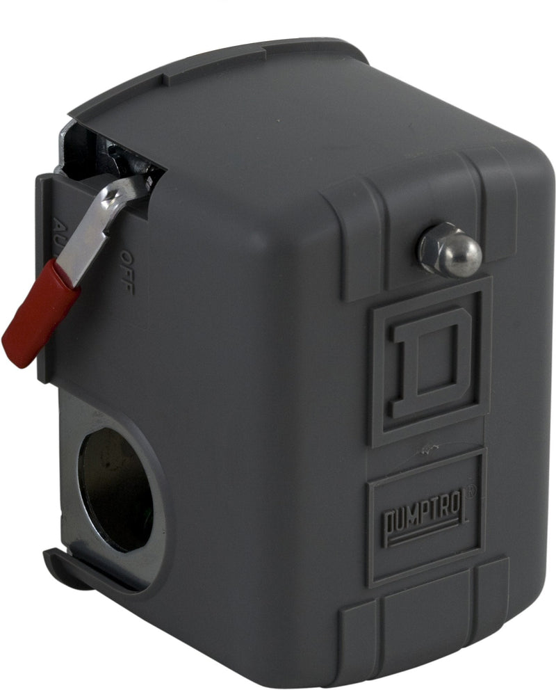 Square D by Schneider Electric 9013FHG2J27M1 Air-Compressor Pressure Switch, 100 psi Set Off, 20 psi Fixed Differential, 1/4" NPSF Internal, Auto/Off Cut-Out Lever