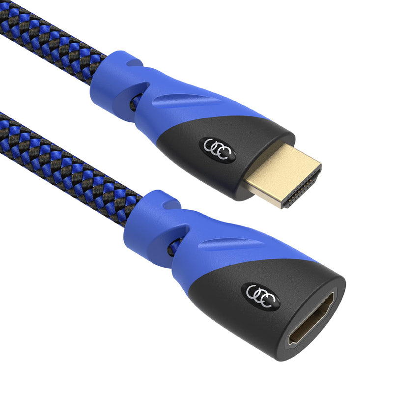 High-Speed HDMI Extension Cable - 6 Feet 2 Pack - Male to Female - 4k HDMI Extender - 6ft 6 feet 2-pack