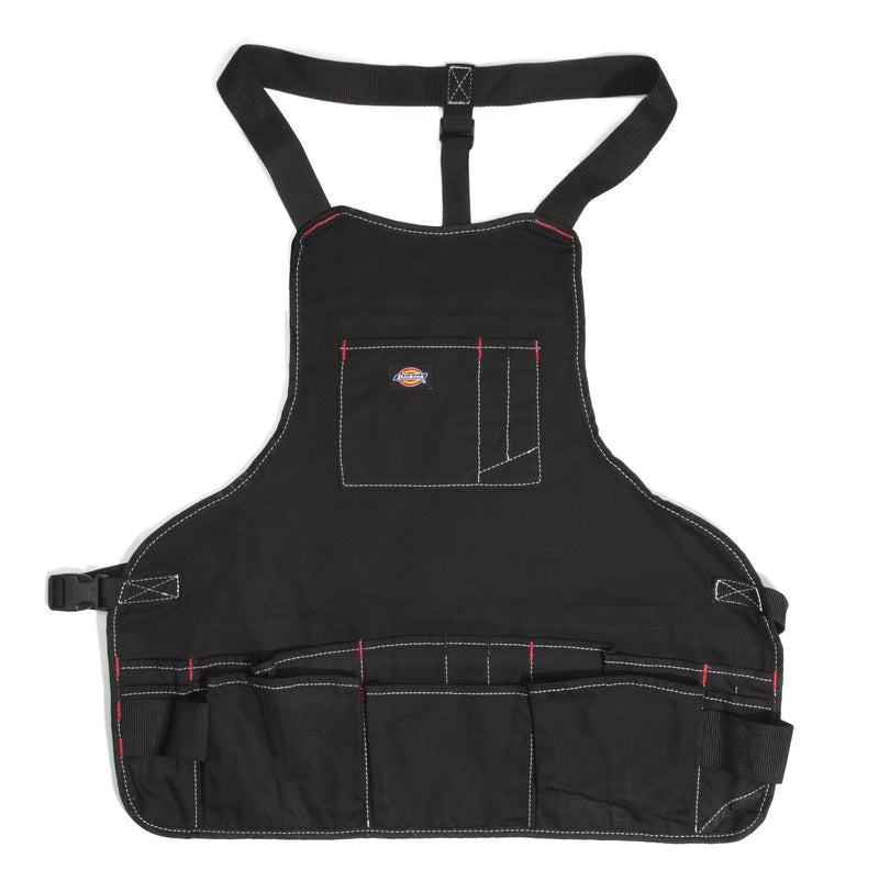 Dickies 16-Pocket Workshop Bib Apron, Durable Canvas Construction, Reinforced Edges, Adjustable Belt, Black