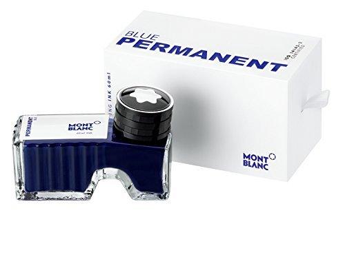 Montblanc Ink Bottle Permanent Blue 107756 – Document-Proof Refill Ink in Navy Blue for Fountain Pens, Quills, and Calligraphy Pens – 60ml Inkwell