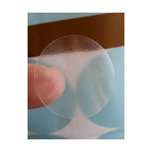 Clear Circle Dot Labels, 1 Inch Round, 500 Stickers on a Roll