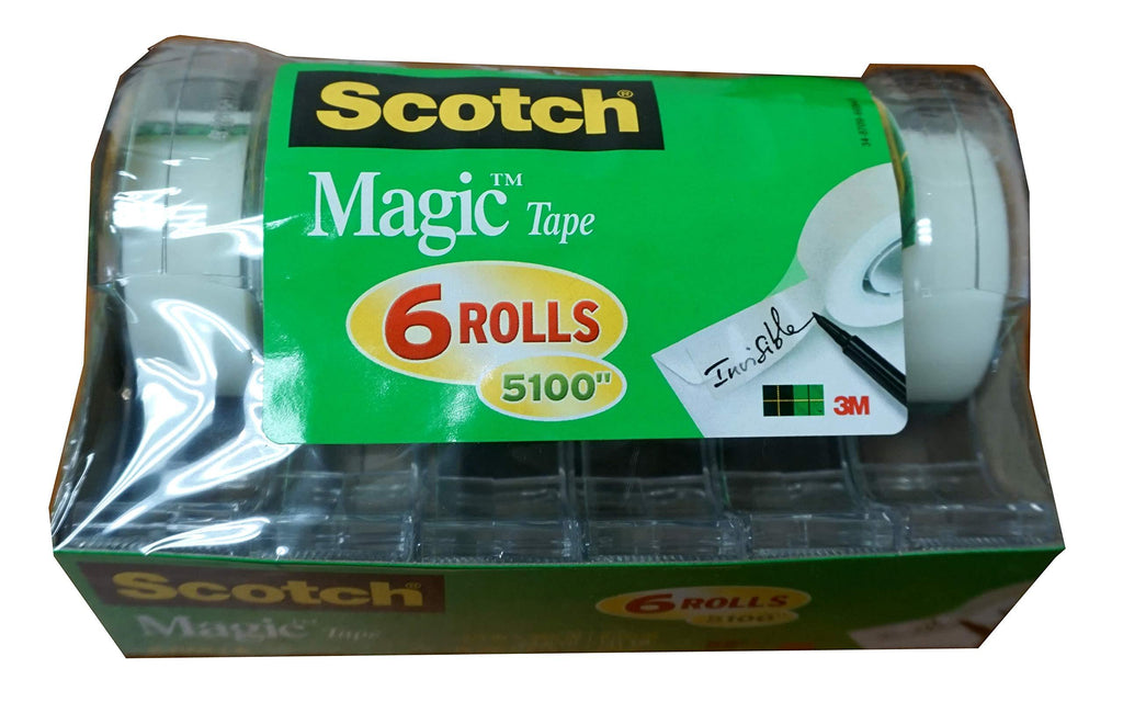 5,100 Inches Mega Pack, Scotch Magic Tape (3/4 x 850 Inches, 6-pack), Includes Dispenser with Each Roll