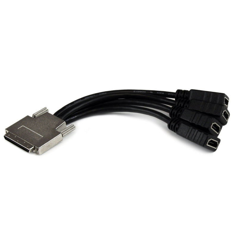 StarTech.com VHDCI Breakout Cable - VHDCI to 4x HDMI M/F - VHDCI Cable for NVIDIA & VisionTek Graphics Cards (VHDCI24HD) , Black