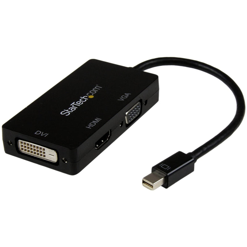 StarTech.com 3 in 1 Mini DisplayPort Adapter - 1080p - Mini DP/Thunderbolt to HDMI/VGA/DVI Splitter for Your Monitor (MDP2VGDVHD) Black Mini DisplayPort (Input)