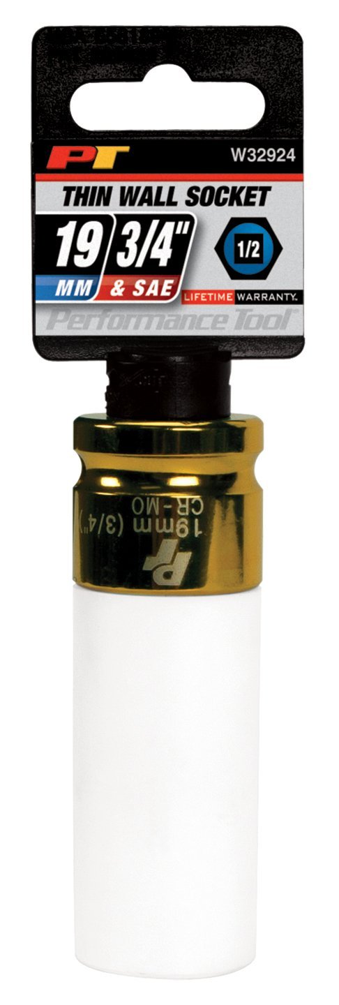 Performance Tool W32924 1/2-Inch Impact Drive 19mm/3/4 Thin Wall Socket