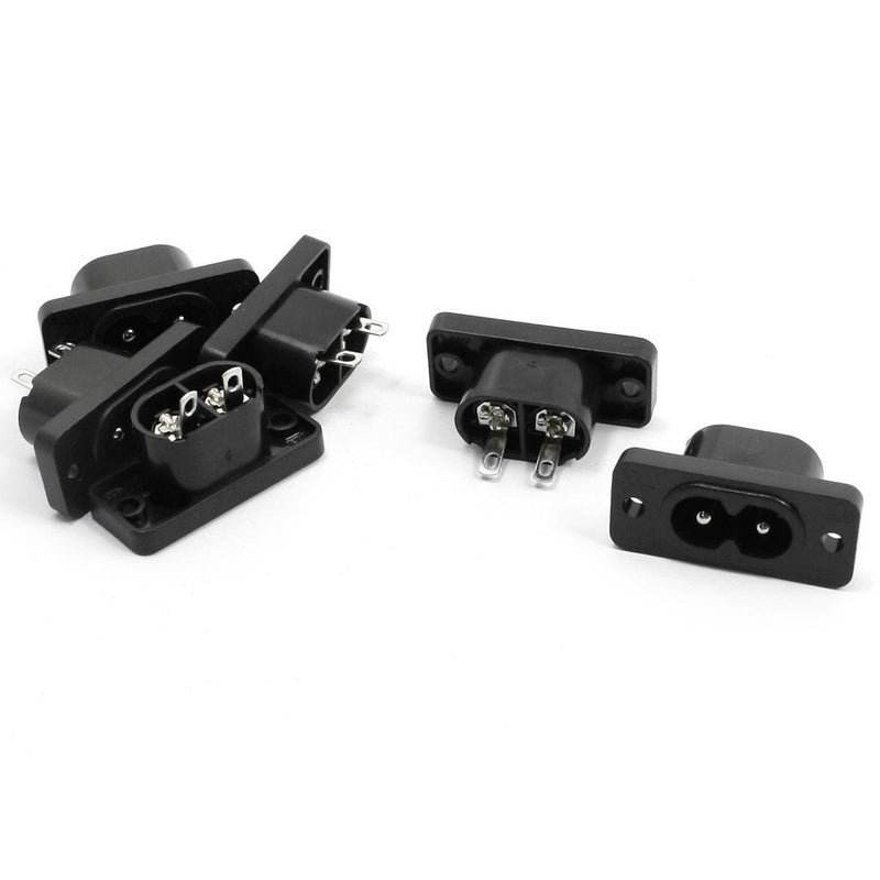 uxcell 6 x AC 250V 2.5A IEC320 C7 Socket Soldering Pins Power Connector