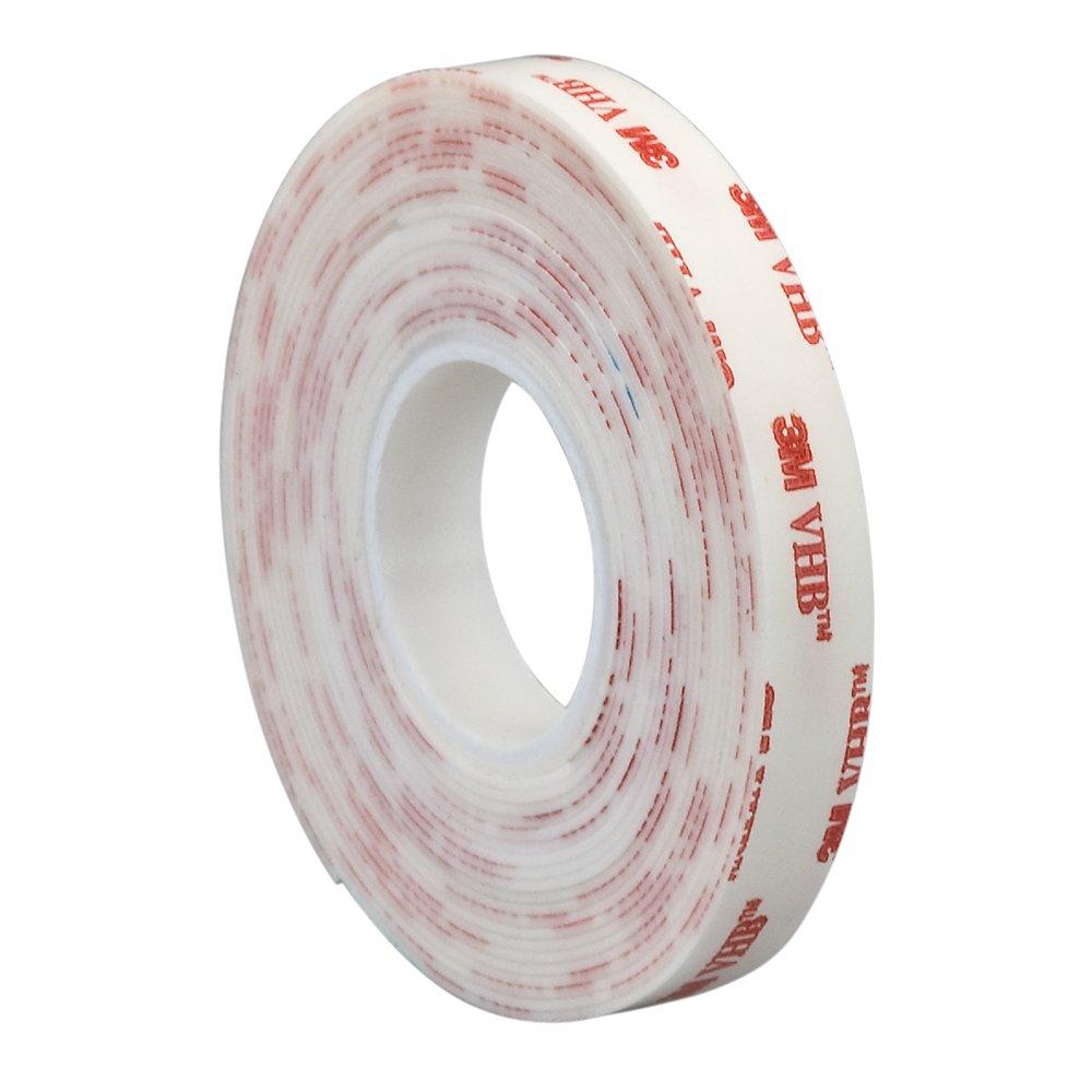 3M - 0.625-5-4950 VHB 4950 Heavy Duty Mounting Tape - 0.625 in. x 15 ft. Permanent Bonding Tape Roll with Acrylic Foam Core. Tapes and Adhesives