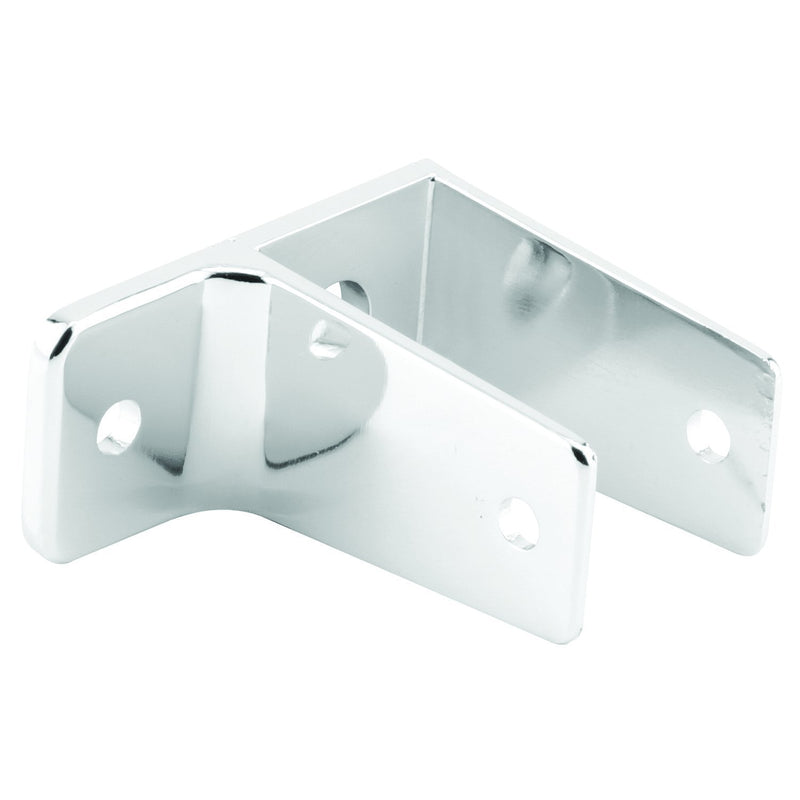 Sentry Supply 656-9282 One Ear Wall Bracket, for 3/4 Inch Thick Panels, Zinc Alloy, Chrome Plated Finish, 1