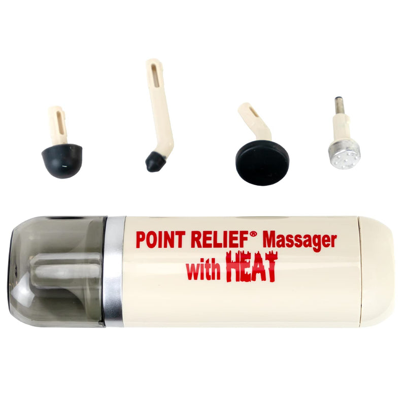 Point Relief Mini Massager with Heated Tip for Handheld Targeted Massage Therapy Relieve Muscle Pain, Tension, and Stress With Heat