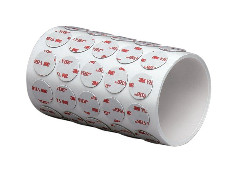 3M 4926 Gray Double Sided Conformable Acrylic Foam Tape, 0.5" Diameter Circles (roll of 250) 0.5 Inches