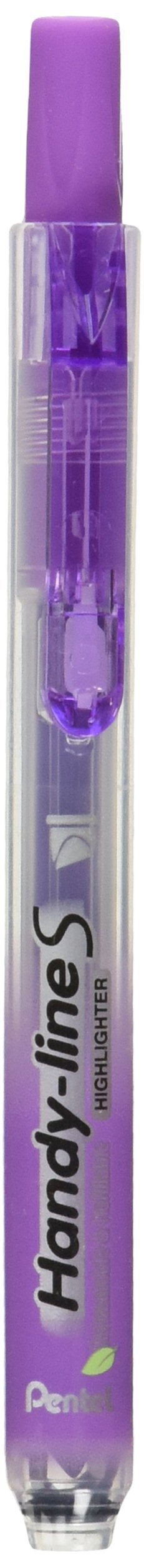 Pentel Handy-Line S Retractable and Refillable Chisel Tip Highlighter, Violet Ink, Box of 12 (SXS15-V)