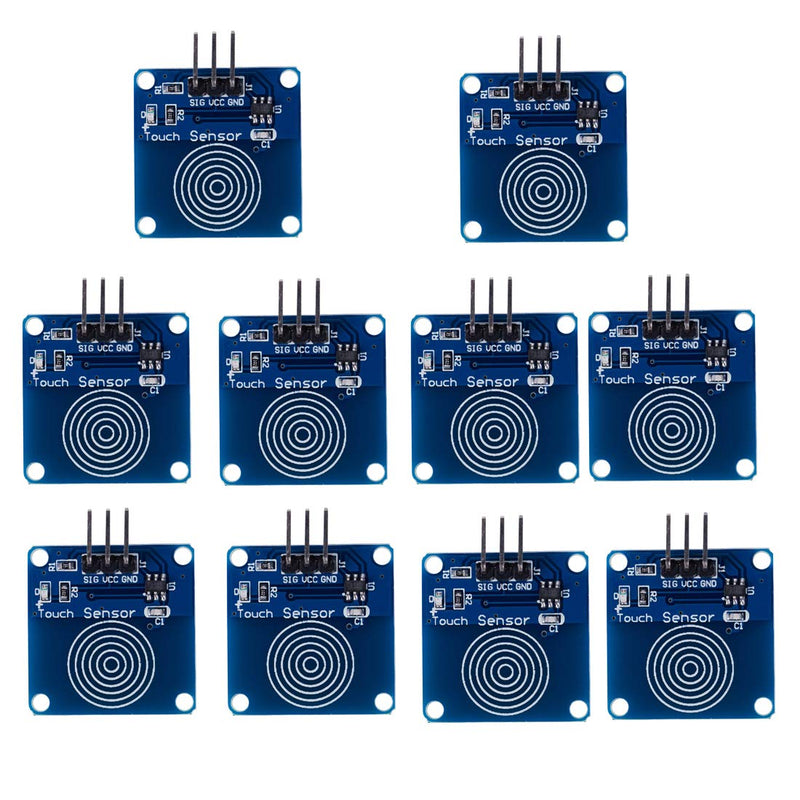 HiLetgo 10pcs TTP223B Capacitive Touch Switch Module Touch Sensor Switch Digital Capacitive Touch Sensor Switch DC 2~5.5V