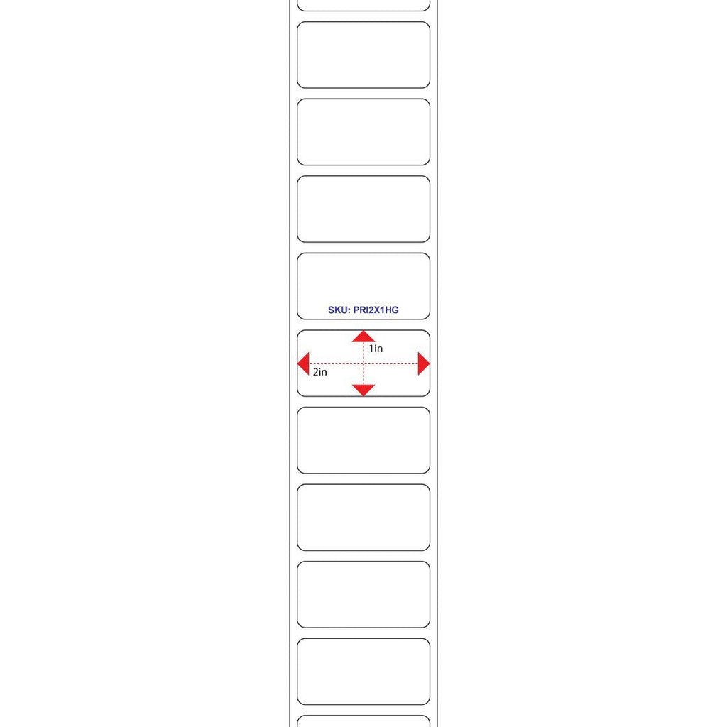 Primera Compatible 2" X 1" Semi Gloss Inkjet Labels. Supplied 2,300 Labels Per Roll. for Use with The LX900, LX810, LX800 Models.