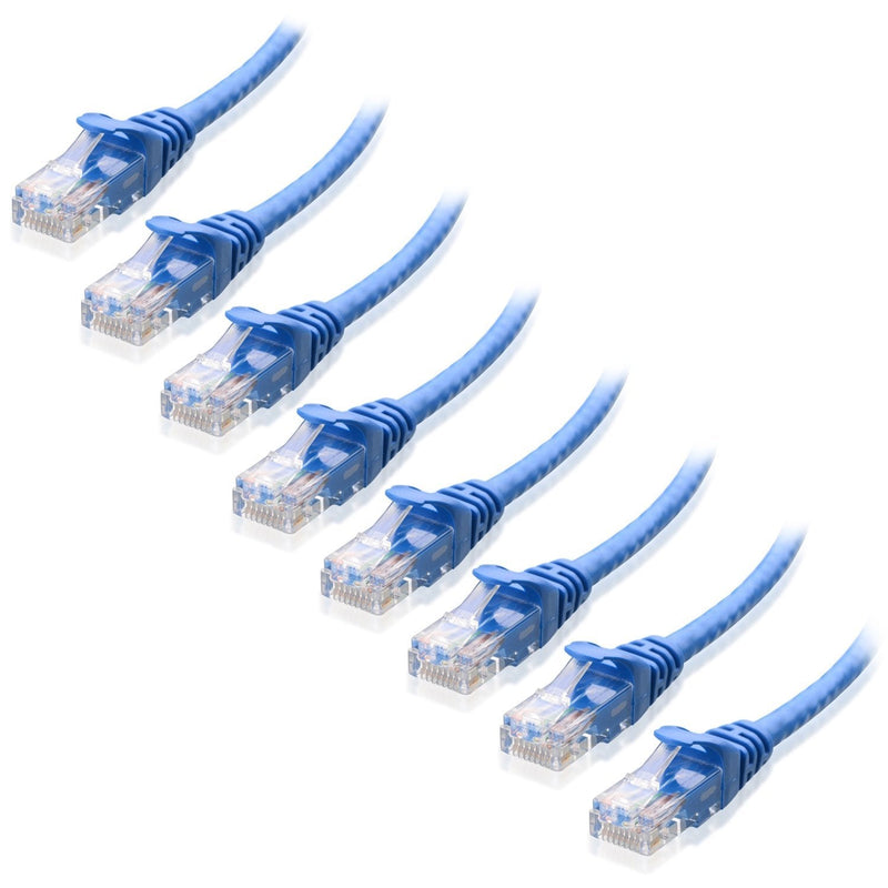 Cable Matters 8-Pack Snagless Short Cat5e Ethernet Cable (Cat5e Cable, Cat 5e Cable) in Blue 5 ft 5 Feet