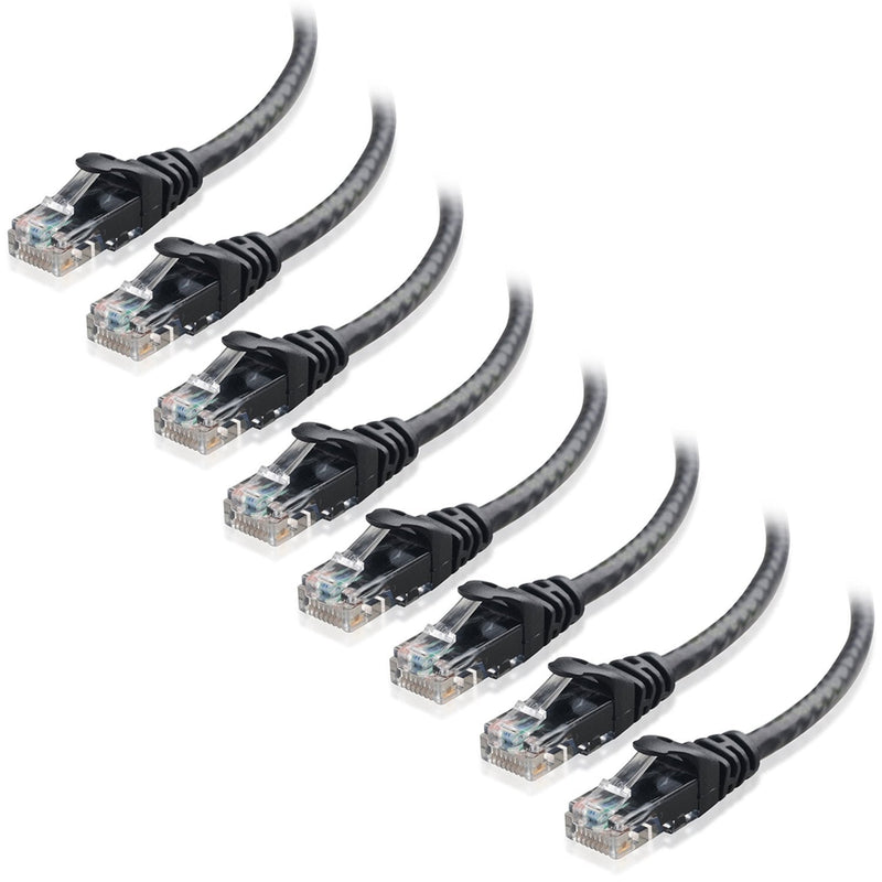 Cable Matters 8-Pack Snagless Short Cat5e Ethernet Cable (Cat5e Cable, Cat 5e Cable) in Black 7 ft 7 Feet