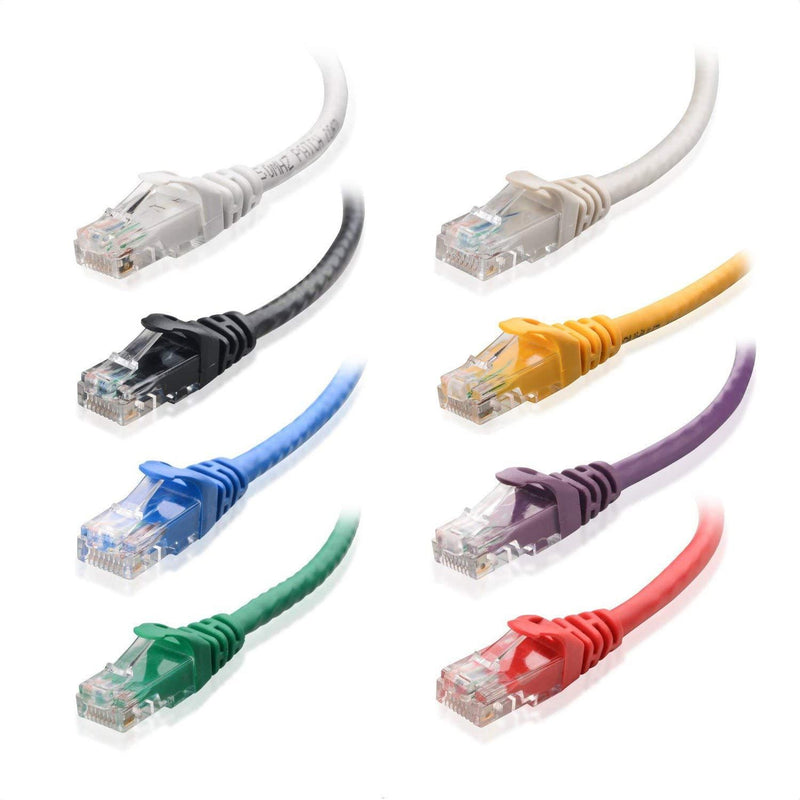 Cable Matters 8-Color Combo Snagless Short Cat5e Ethernet Cable (Cat5e Cable, Cat 5e Cable) 3 ft 3 Feet