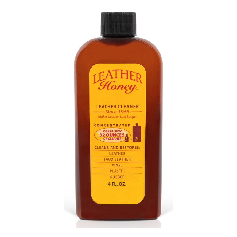 Leather Cleaner by Leather Honey: The Best Leather Cleaner for Vinyl and Leather Apparel, Furniture, Auto Interior, Shoes and Accessories. Concentrated Formula Makes 32 Ounces When Diluted! 4 Fl Oz (Pack of 1)