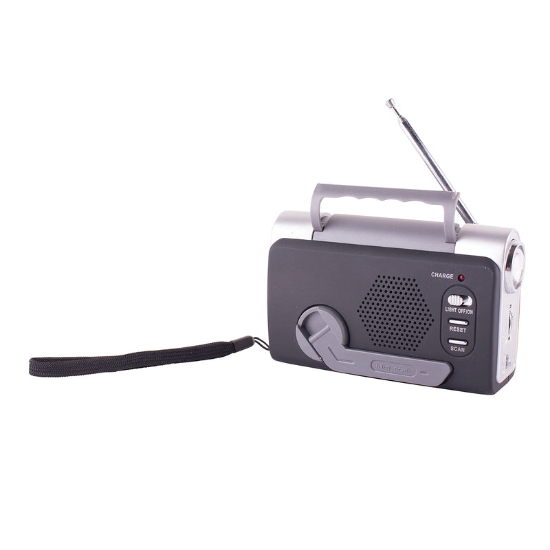 Stansport FM Weather Band Dynamo Radio, Silver, One Size (1511)