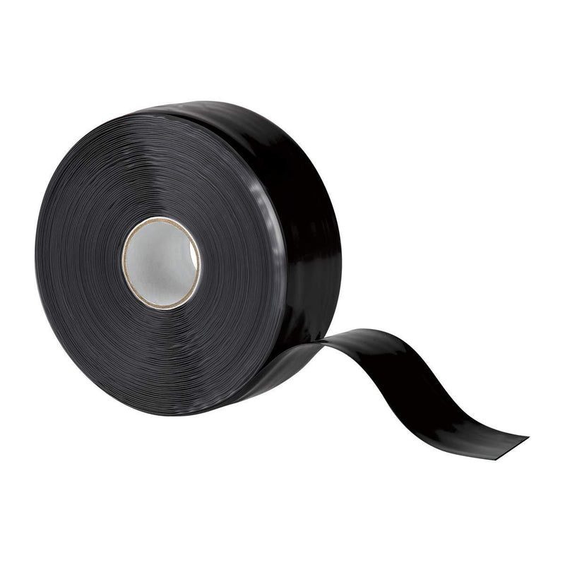 X-Treme Tape TPE-XR1536ZLB Silicone Rubber Self Fusing Tape, 1.5" x 36', Rectangular, Black 1.5" x 36'