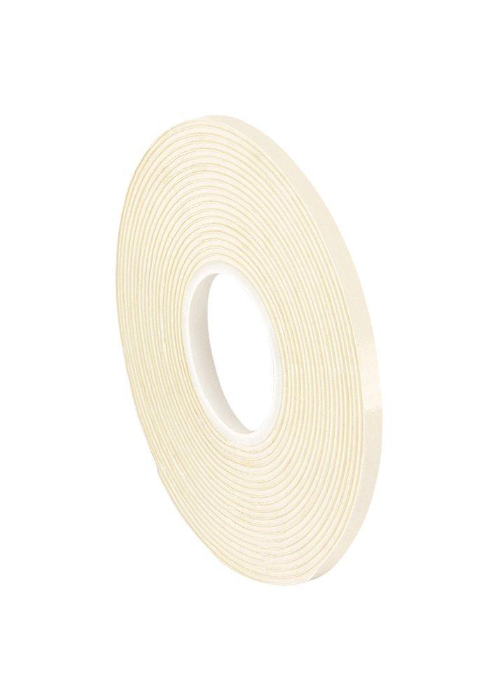 3M 4466W White Adhesive Tapes, 62 mil (1.6 mm) Thick, 0.125" x 5 Yards Roll