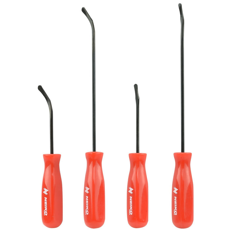 NEIKO 20758A O-Ring and Seal Remover | 4 Pc Contoured Pick and Spoon Tips | Gasket Pry Bar O-Ring Removal Tool