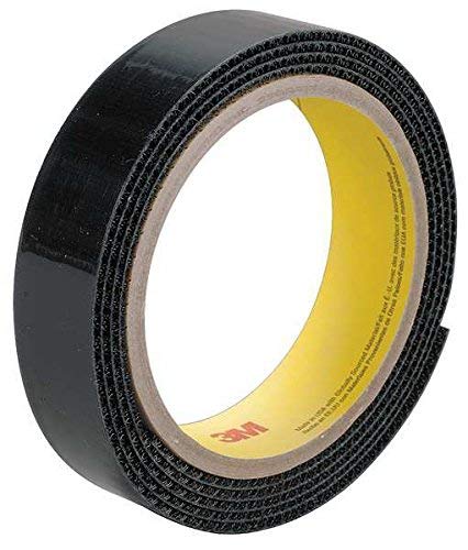 3M Scotchmate SJ3418FR Black Hook & Loop Tape - Loop - 1 in Width - Flame Retardant - 62676 [PRICE is per ROLL]