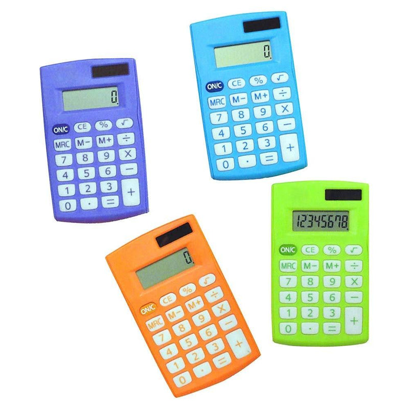 CLI 8-Digit Hand Held Calculator, Assorted